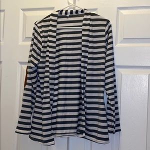 Stripped shirt with elbow patches